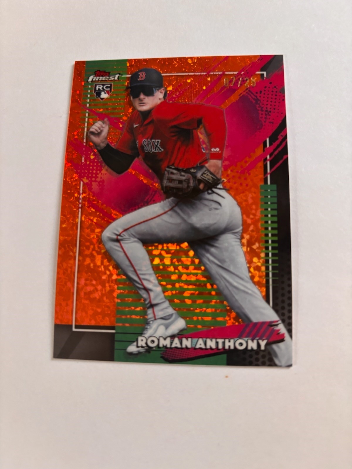 2026 Topps Finest Roman Anthony Rare #206 Orange Mini Diamond Rookie Card /25 SP