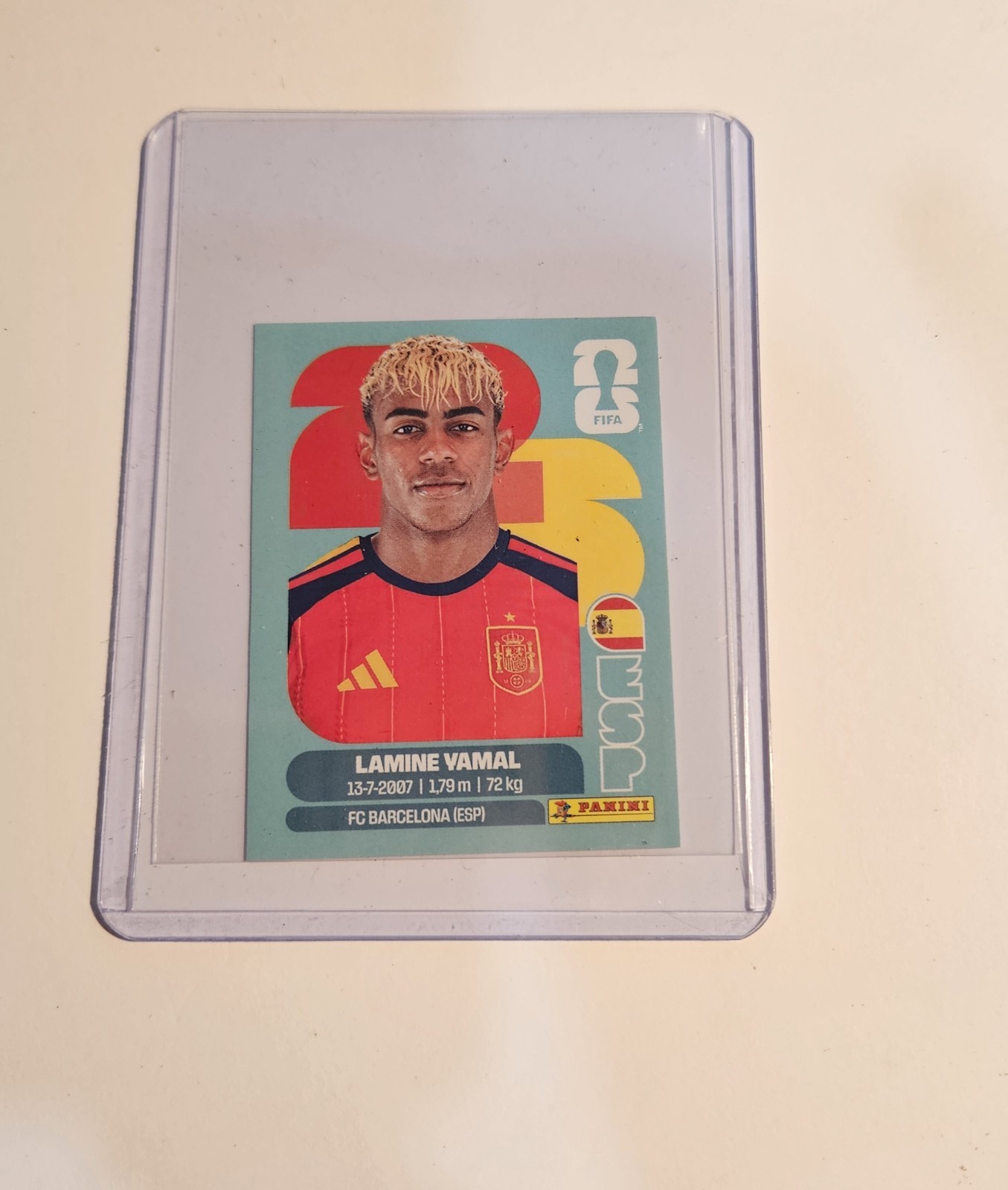 2026 Panini FIFA World Cub. Lamine Yamal Latin Version Sticker, ESP # 15