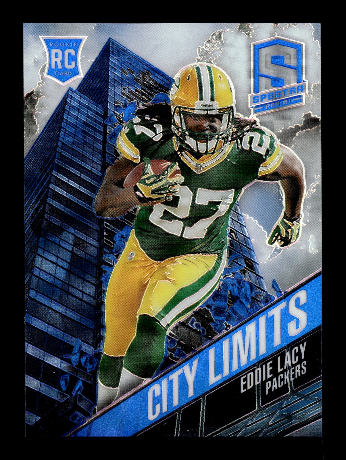 2013 Panini Spectra #58 Eddie Lacy City Limits Blue #/49 Rookie RC
