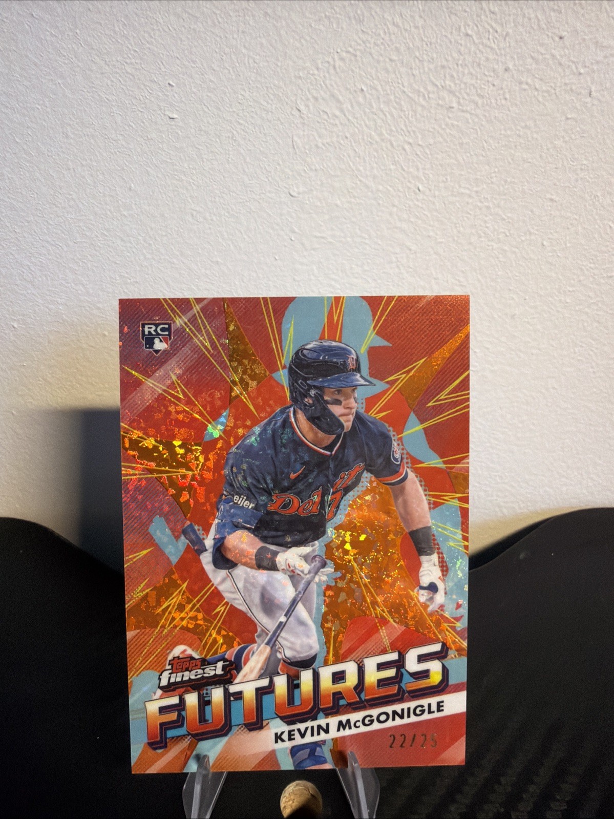 Kevin McGonigle 2026 Topps Finest Futures Orange Mini-Diamond Rookie /25