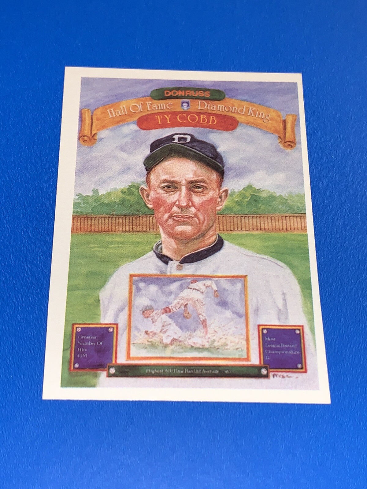 1982 Donruss Ty Cobb Hall Of Fame Diamond King puzzle card #653 Set Break