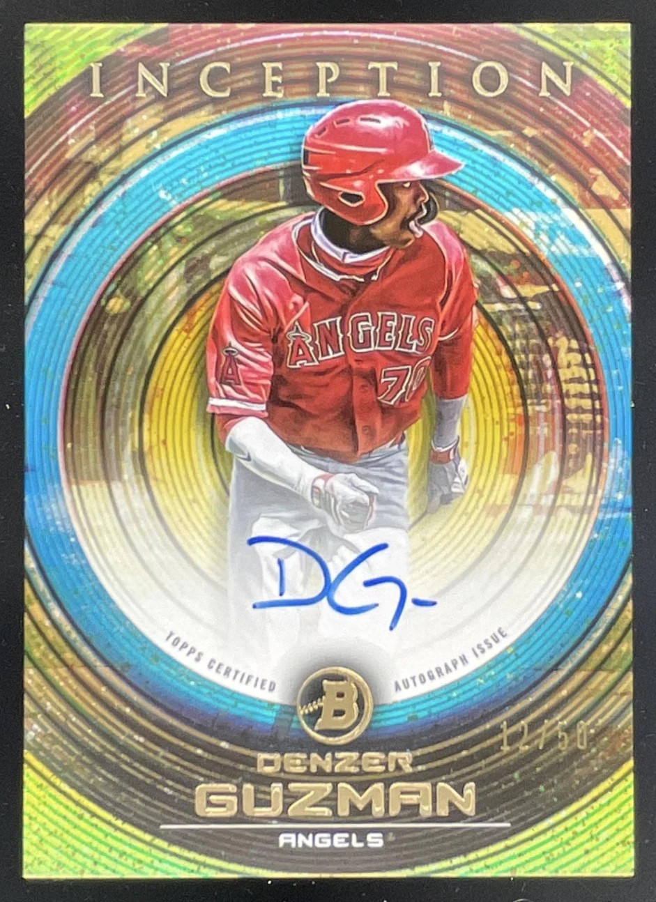 2022 Bowman Inception Prospect Gold Foil #PA-DG Denzer Guzman Auto /50