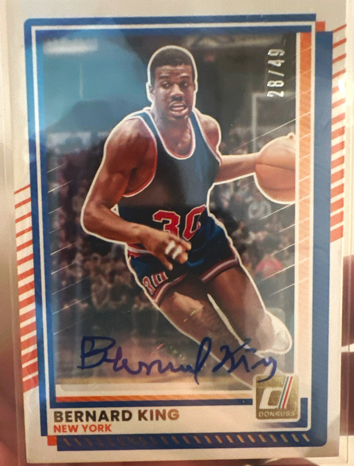 Panini 2023-24 Donruss Basketball Bernard King Knicks Auto #147 28/49