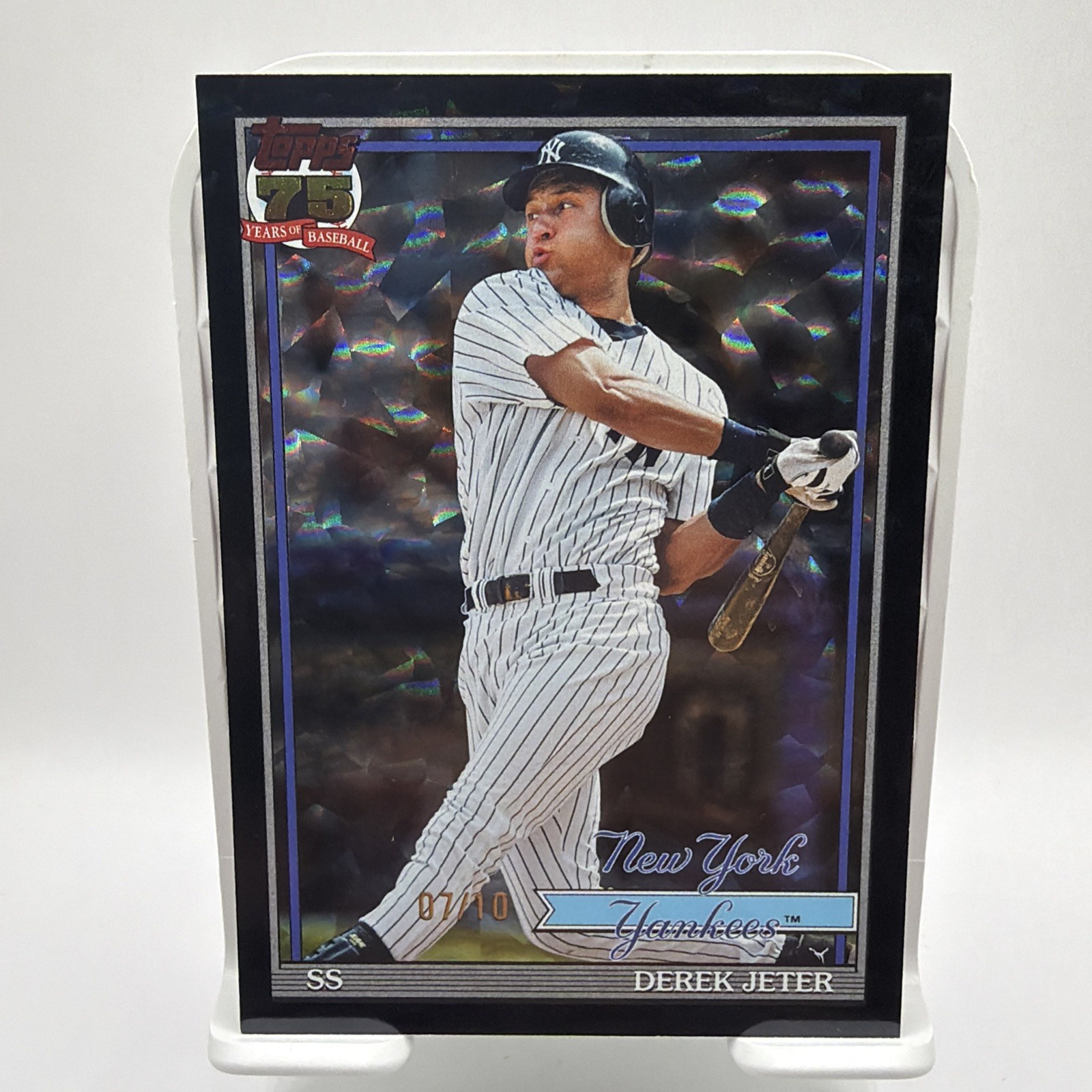 2026 Topps Series 1 T91-30 Derek Jeter Black Crackle Foil 7/10