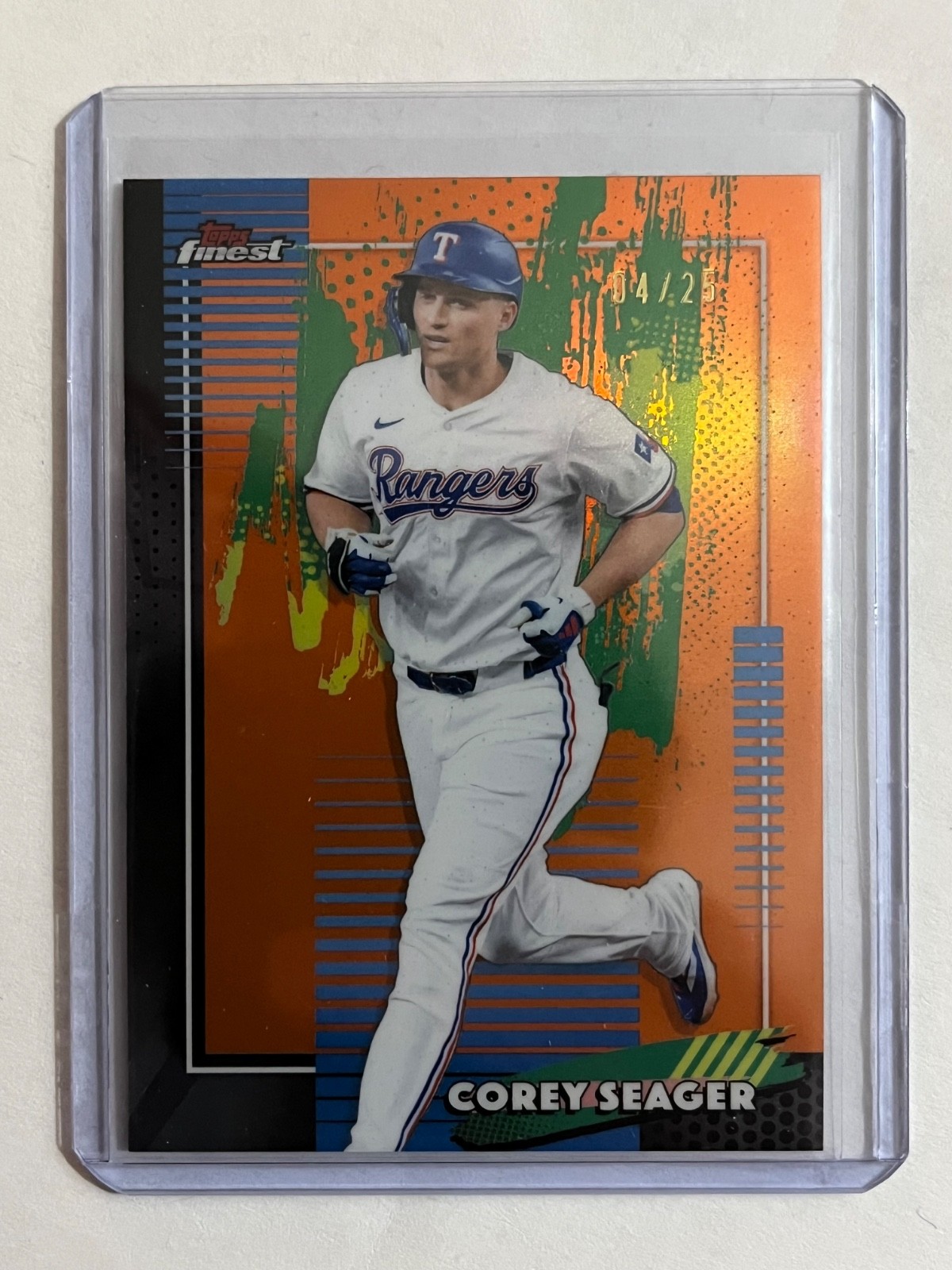 2026 Topps Finest Corey Seager #63 COMMON Orange Refractor /25