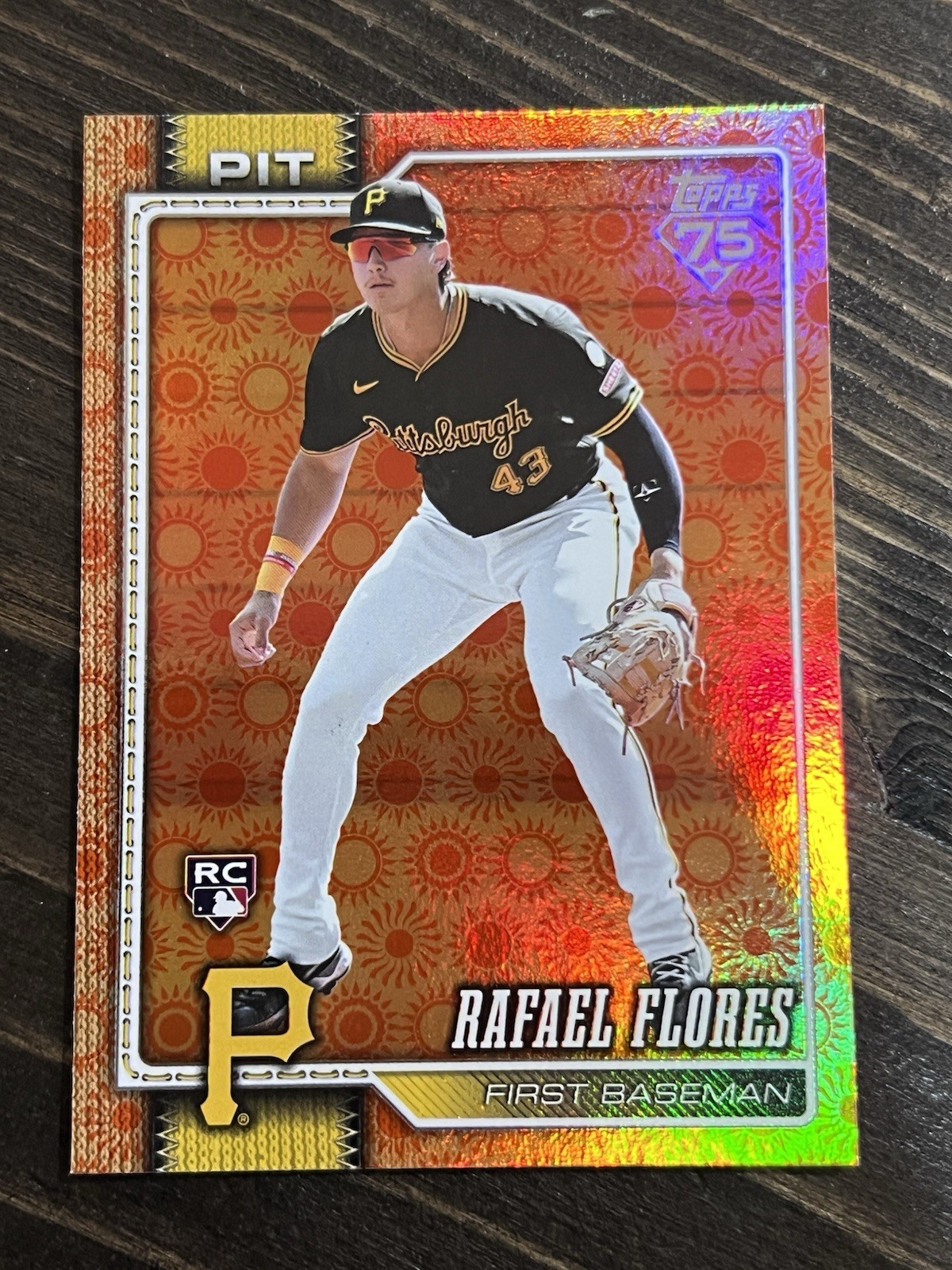 Rafael Flores 2026 Topps Series Two Orange Sun Holo Foil #623 RC – Pirates