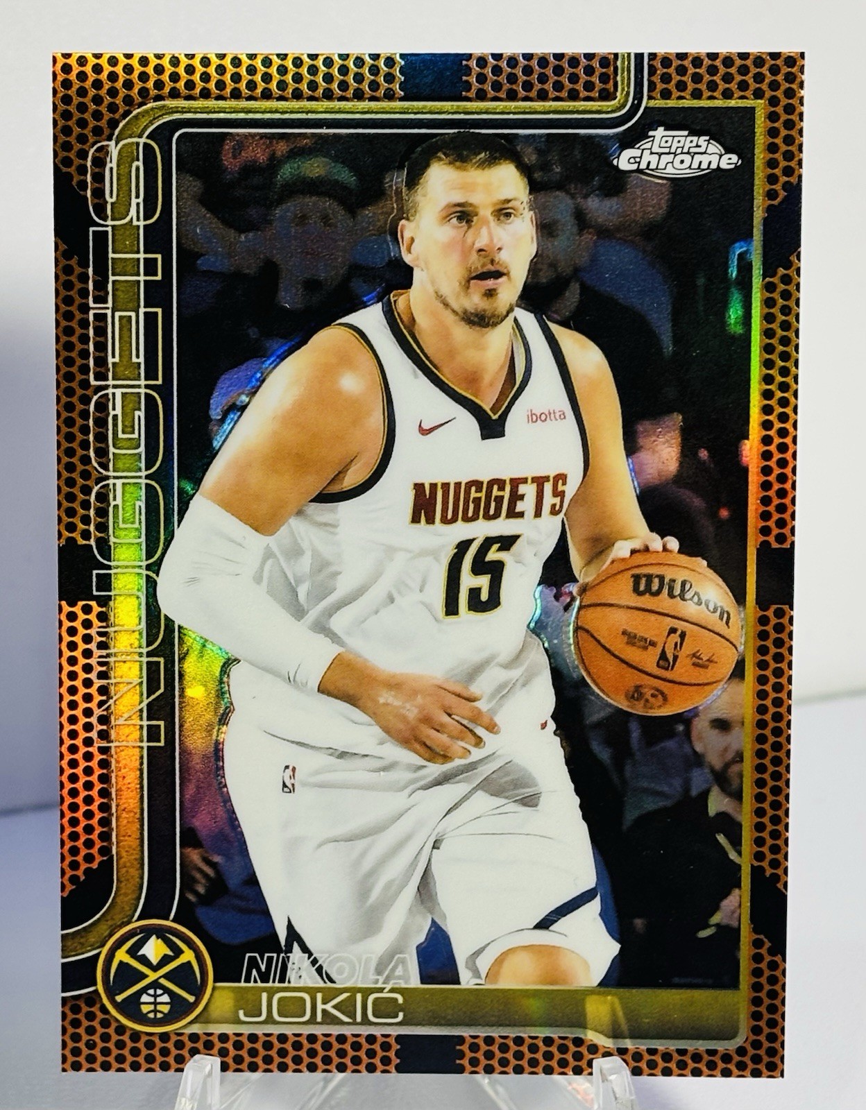 2025-26 Topps Chrome Nikola Jokic Orange Basketball Border Refractor #25