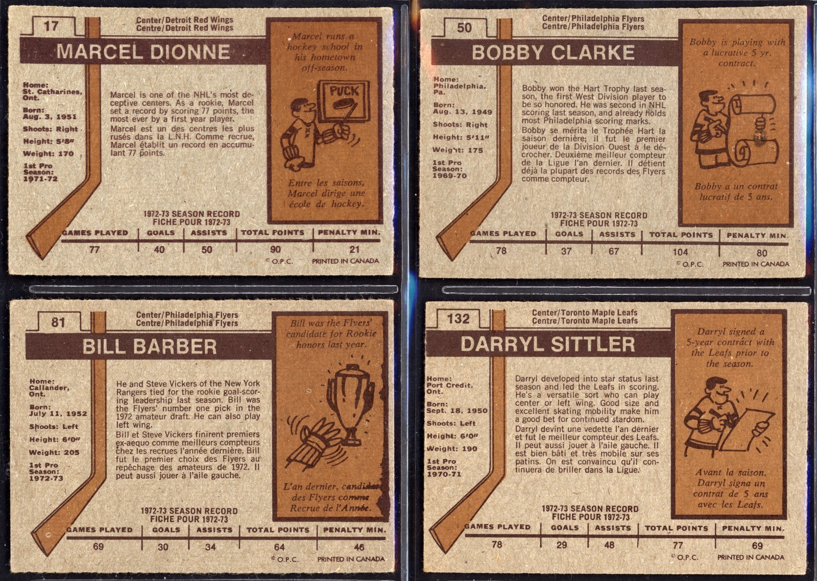 1973-74 OPC COMPLETE HOCKEY CARD SET 1-264 VG-EX (VG-EXCELLENT)