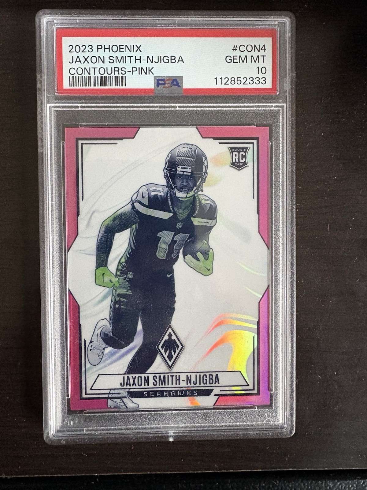 2023 PANINI PHOENIX CONTOURS PINK #CON4 JAXON SMITH-NJIGBA 155/175 PSA 10