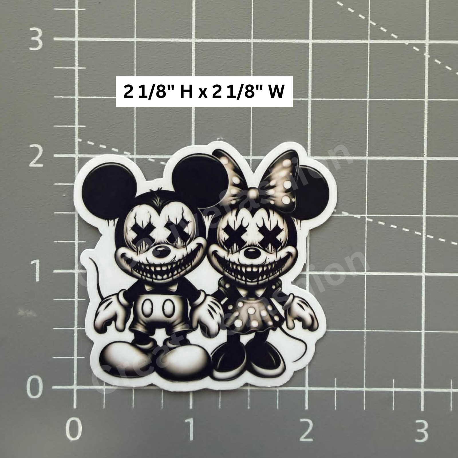 NEW Mickey and Minnie Horror Vinyl Sticker #39