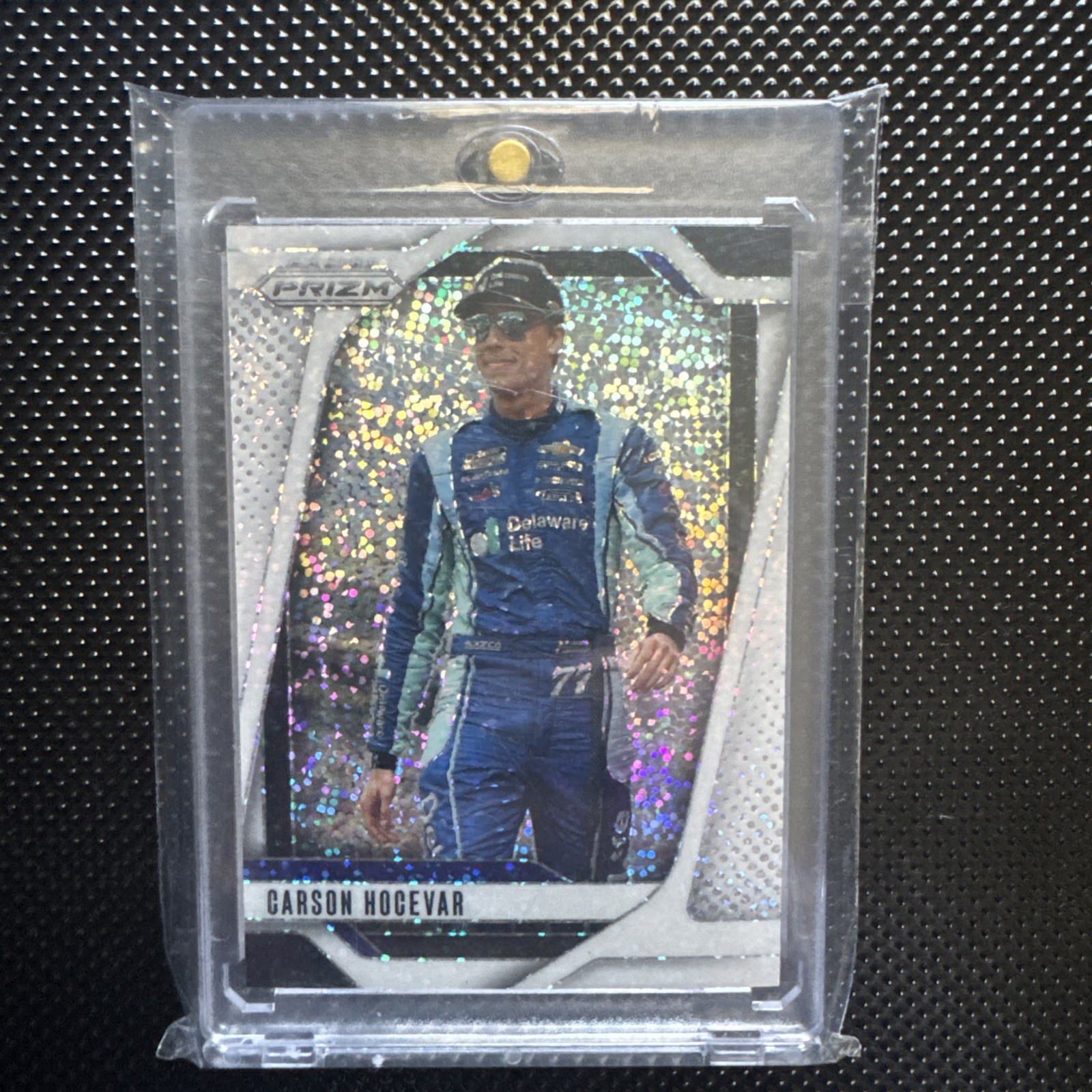 2025 Panini Prizm – Carson Hocevar #34 White Sparkle Prizm