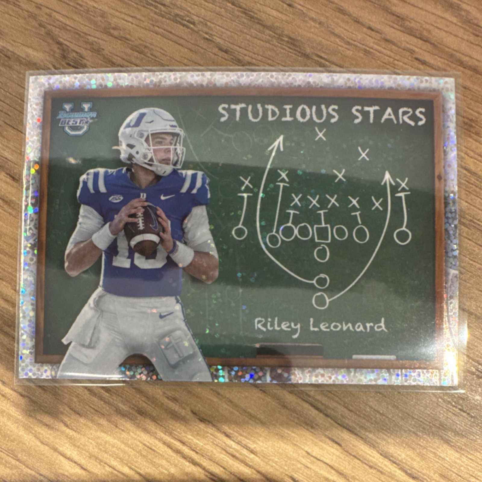 Topps 2023 Bowman’s Best Riley Leonard #SS-4 Duke Blue Devils Studious Stars Fo…