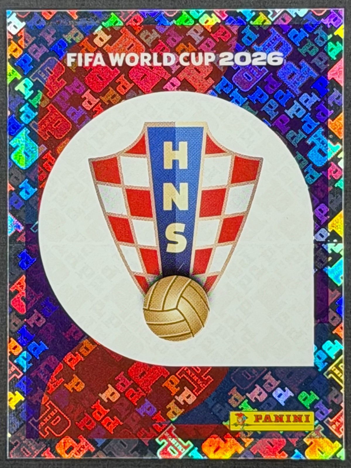 Team Logo – Croatia FOIL Panini FIFA World Cup 2026 Sticker CRO1