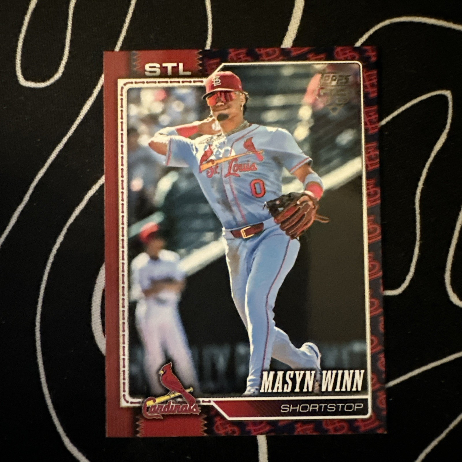 Masyn Winn TOPPS SERIES 2 Team Boarder SP #526 STL Cardinals Color Match