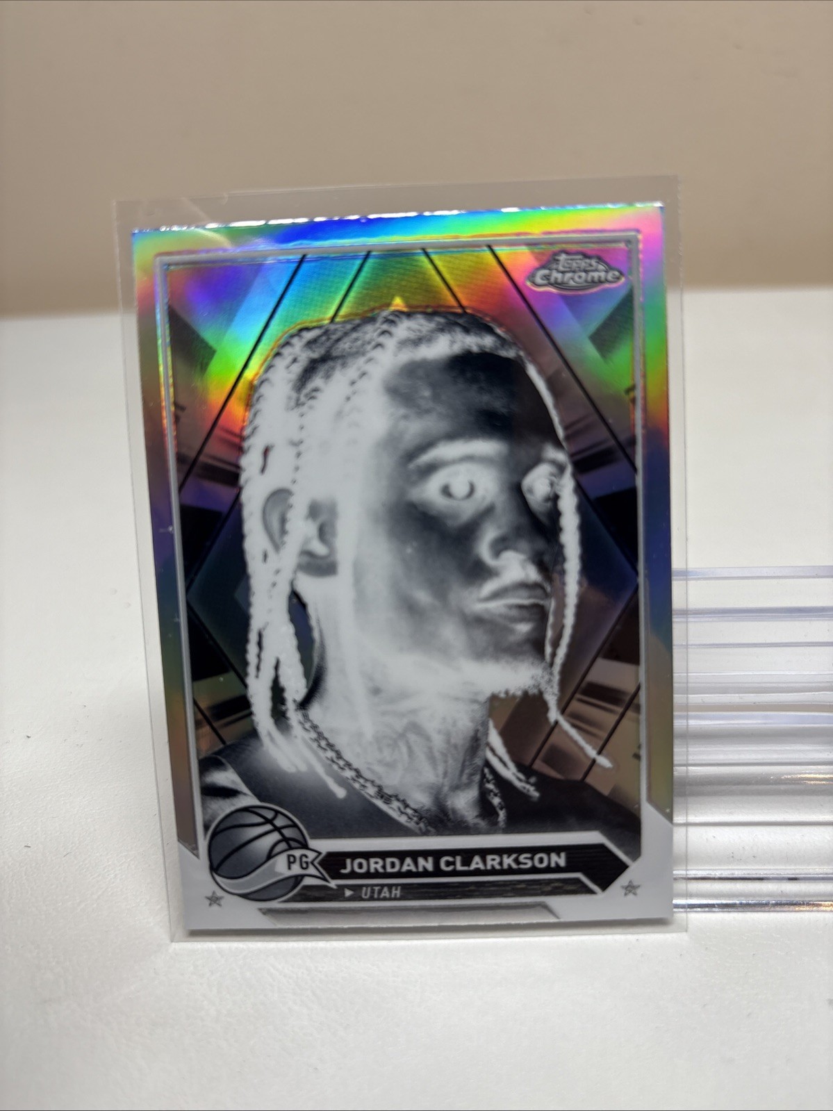 2023-24 Topps Chrome #159 Jordan Clarkson Negative Refractor
