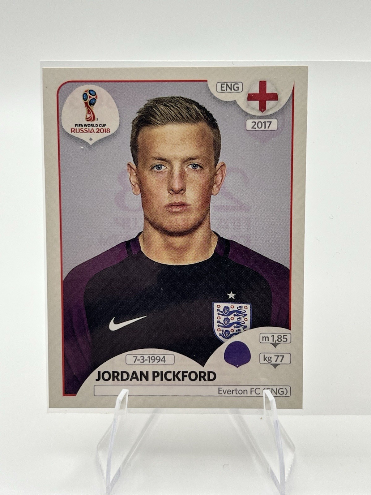 2018 Panini World Cup Jordan Pickford RC #563 Pink Back Sticker A114