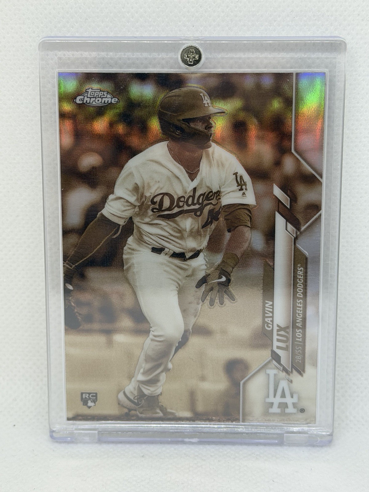 2020 Topps Chrome Gavin Lux #148 Sepia Refractor Rookie Los Angeles Dodgers (RC)
