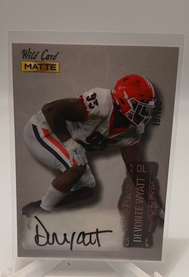2022 Wild Card MATTE – Autographs Devonte Wyatt Silver-Silver Foil /100 (AU, RC)