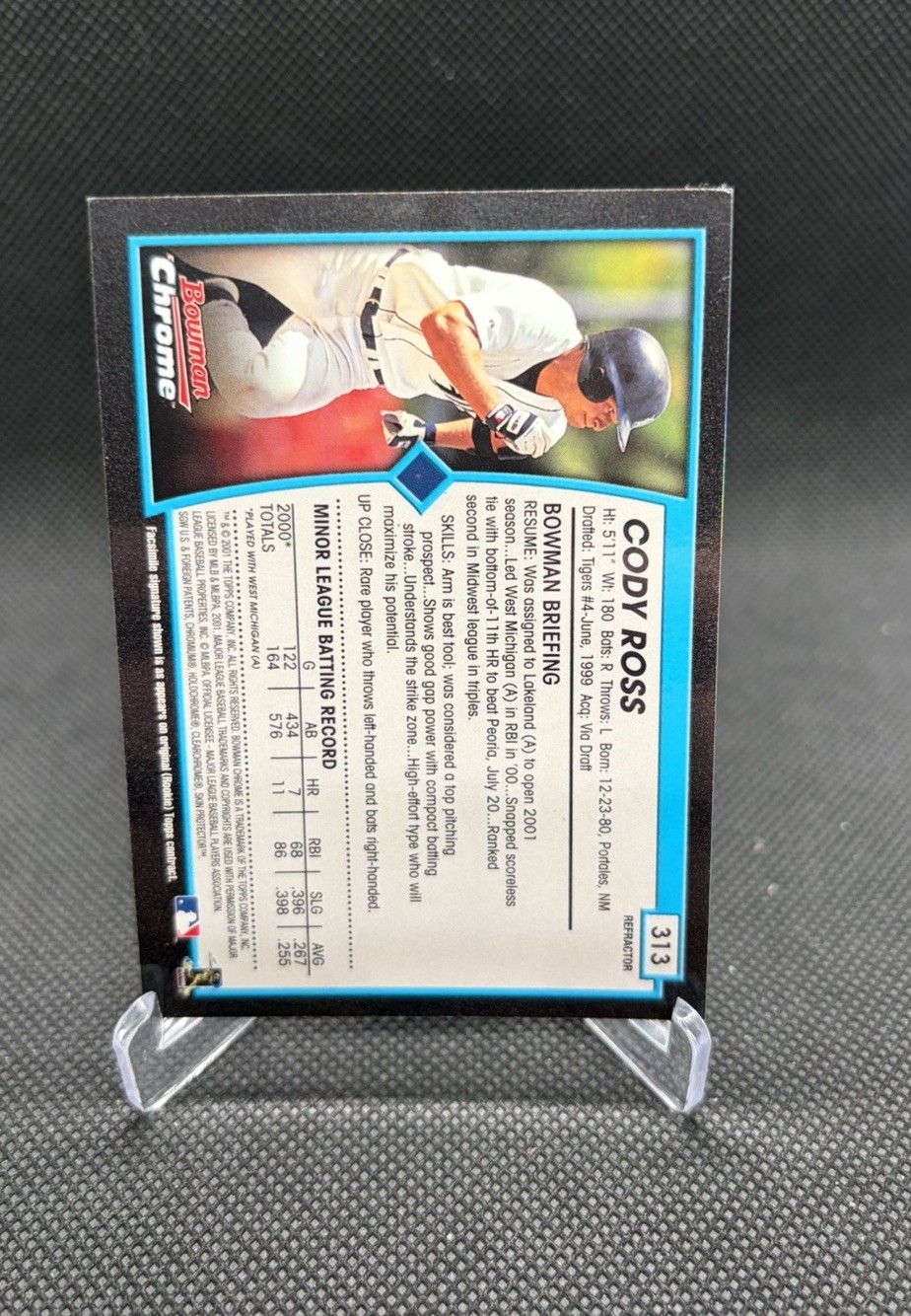 2001 Bowman Chrome – Rookie Refractors Cody Ross #313 (RC)