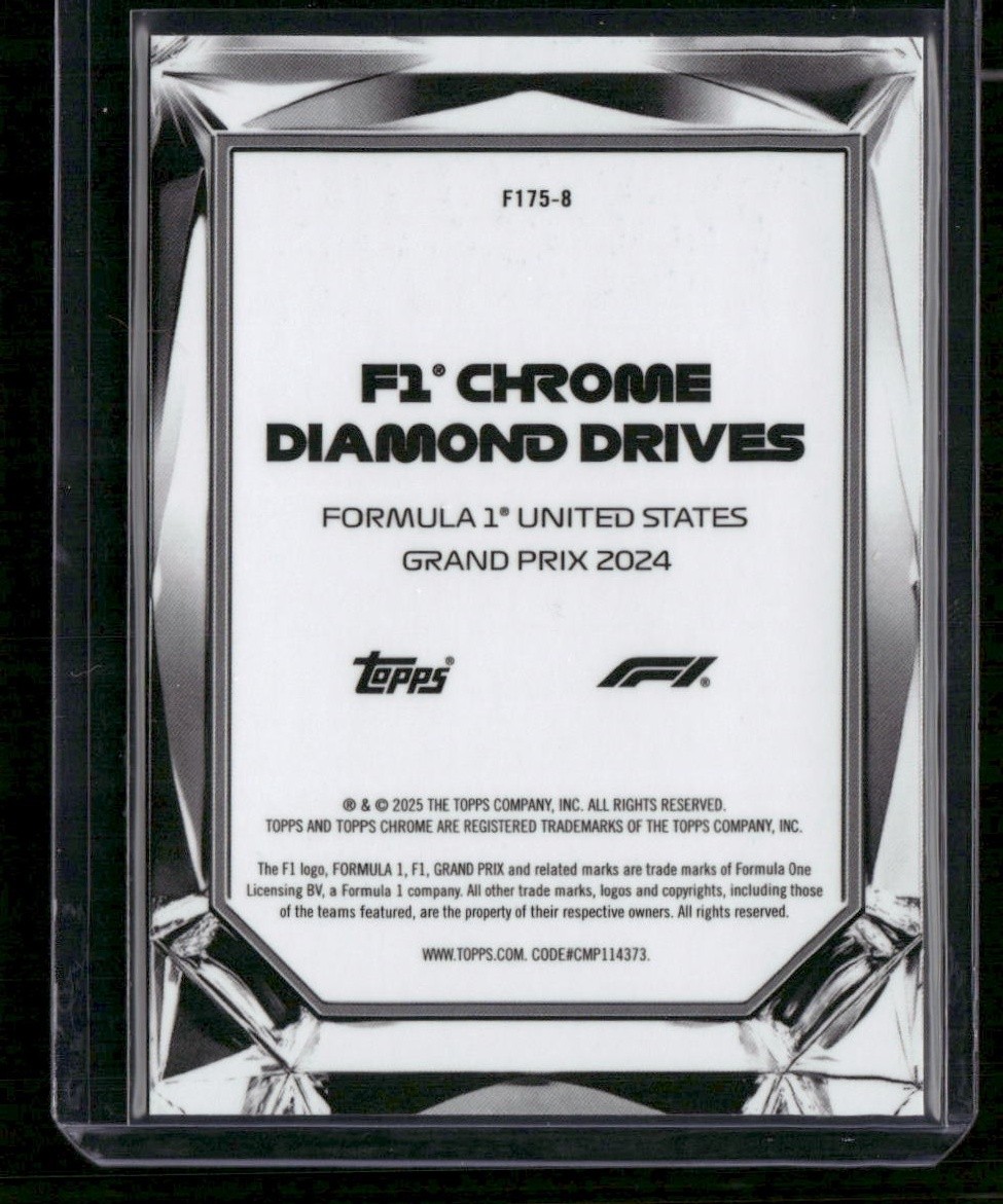 2025 Topps Chrome F1 United States Grand Prix 2024 Diamond Drives #F175-8