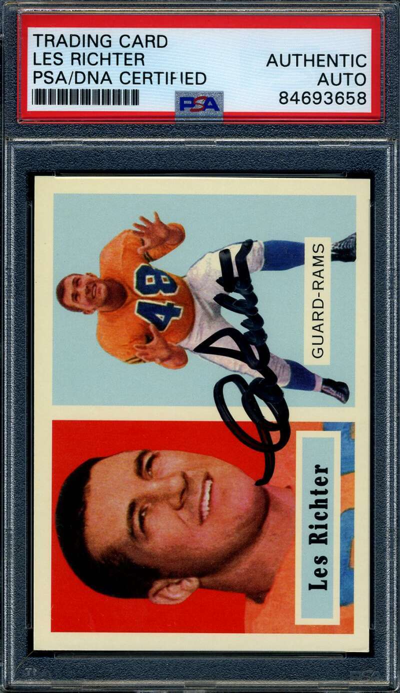 Les Richter PSA DNA Signed 1957 Topps 1994 Archives Autograph