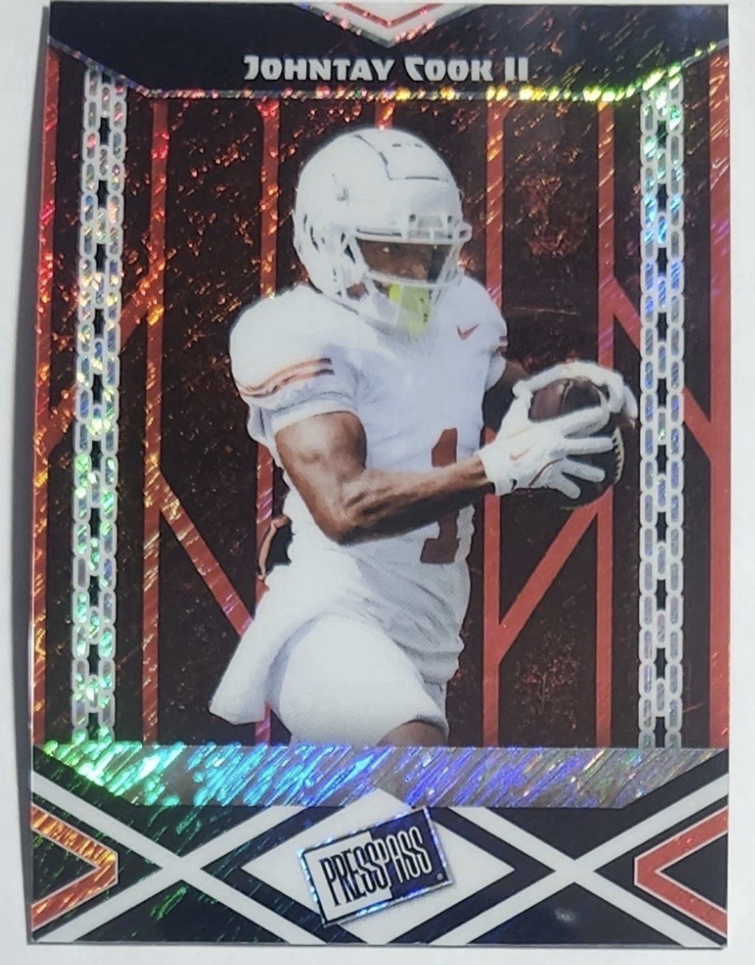 2024 Leaf Collective Johntay Cook II Orange Shimmer RC SN/5 Ole Miss