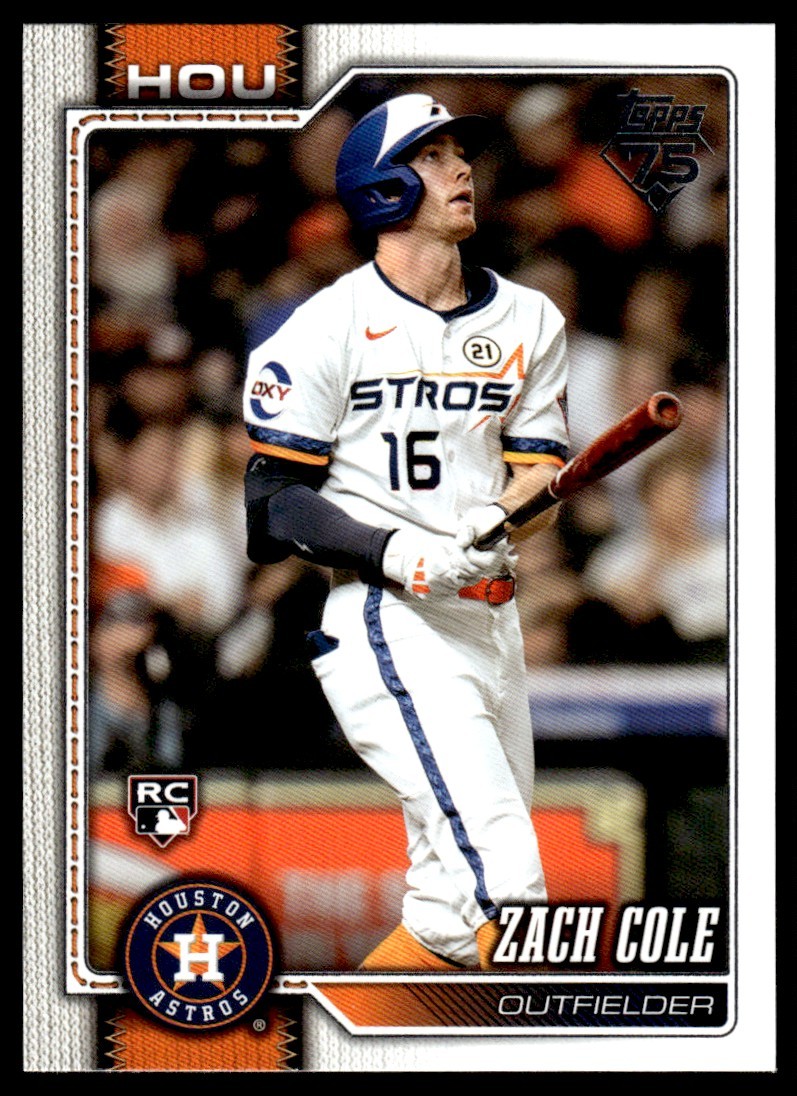 2026 Topps Series 2 ZACH COLE #601 Houston Astros Rookie RC