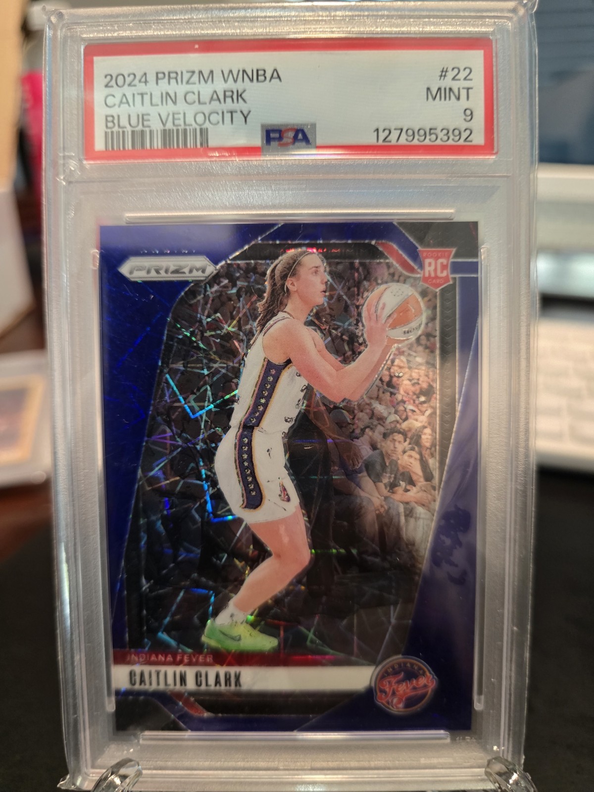 2024 Panini Prizm WNBA – Caitlin Clark #22 Blue Velocity Prizm (RC)