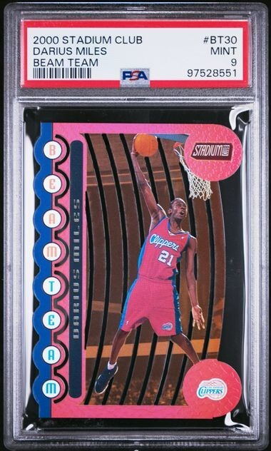 PSA 9 2000 Stadium Club Darius Miles BT30 Serial #236/500 Beam Team PSA 9 MINT