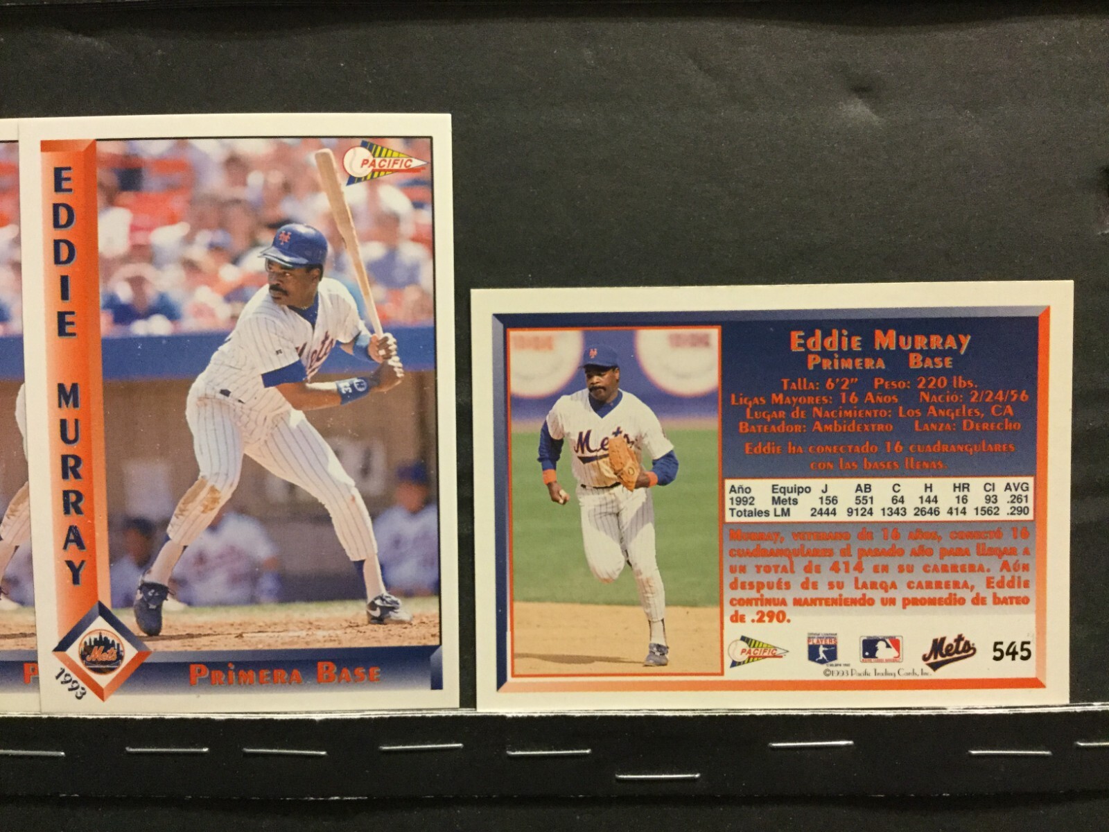 1993 Pacific Spanish Baseball #545 Eddie Murray Orioles Card Sku452G