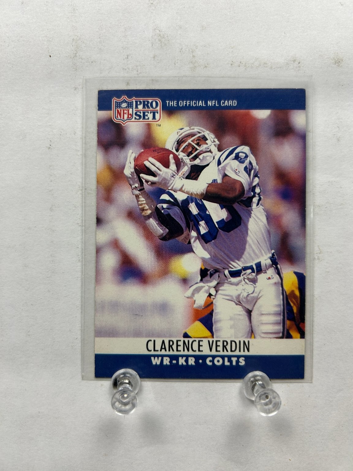 Clarence Verdin Colts 1990 Pro Set WR-KR Football Card #137