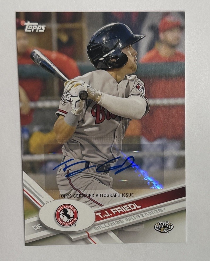 2017 Topps Pro Debut TJ Friedl Auto #184