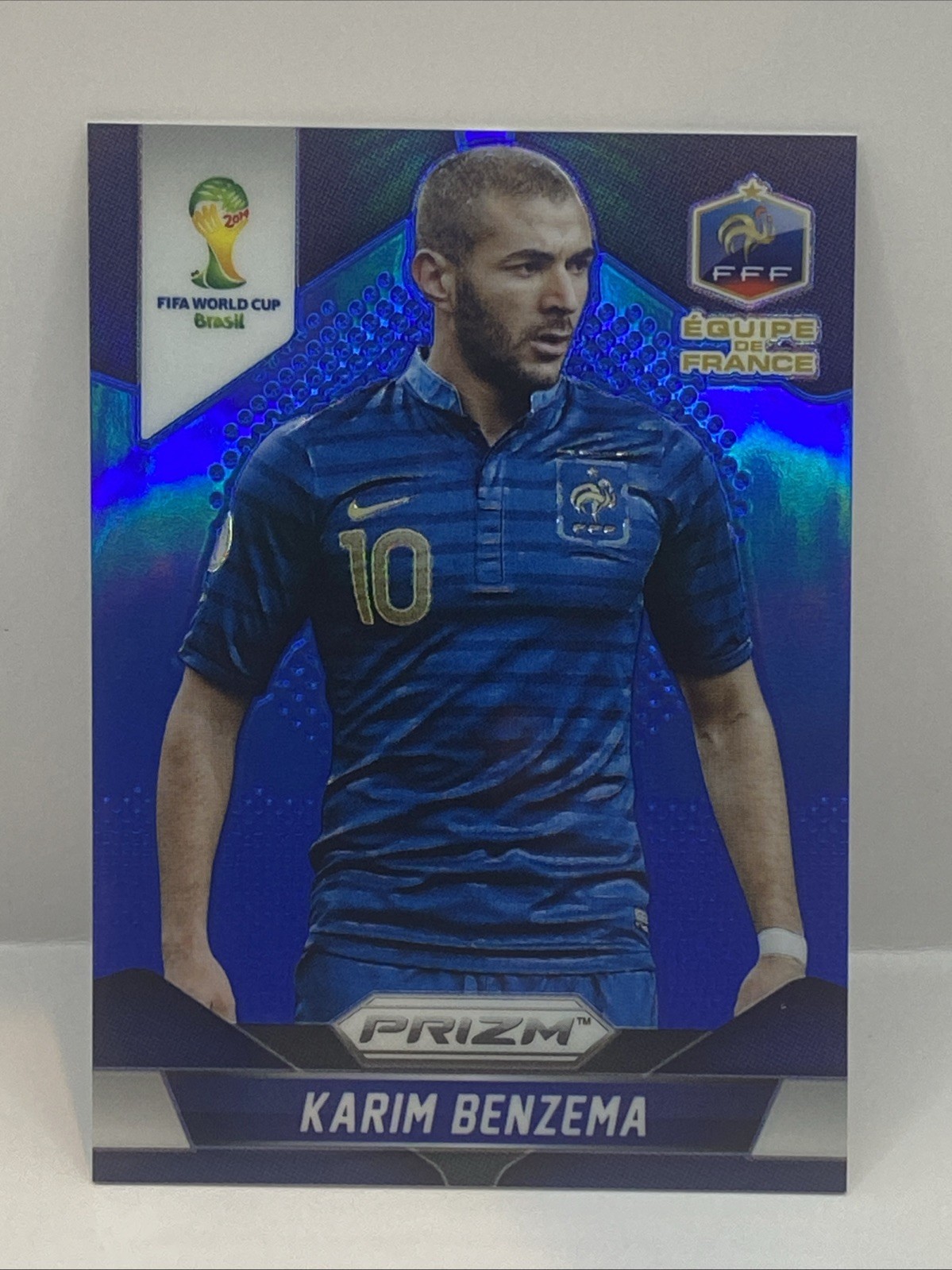 2014 PANINI PRIZM WORLD CUP BLUE PRIZM #82 KARIM BENZEMA #027/199 FRANCE SP RARE
