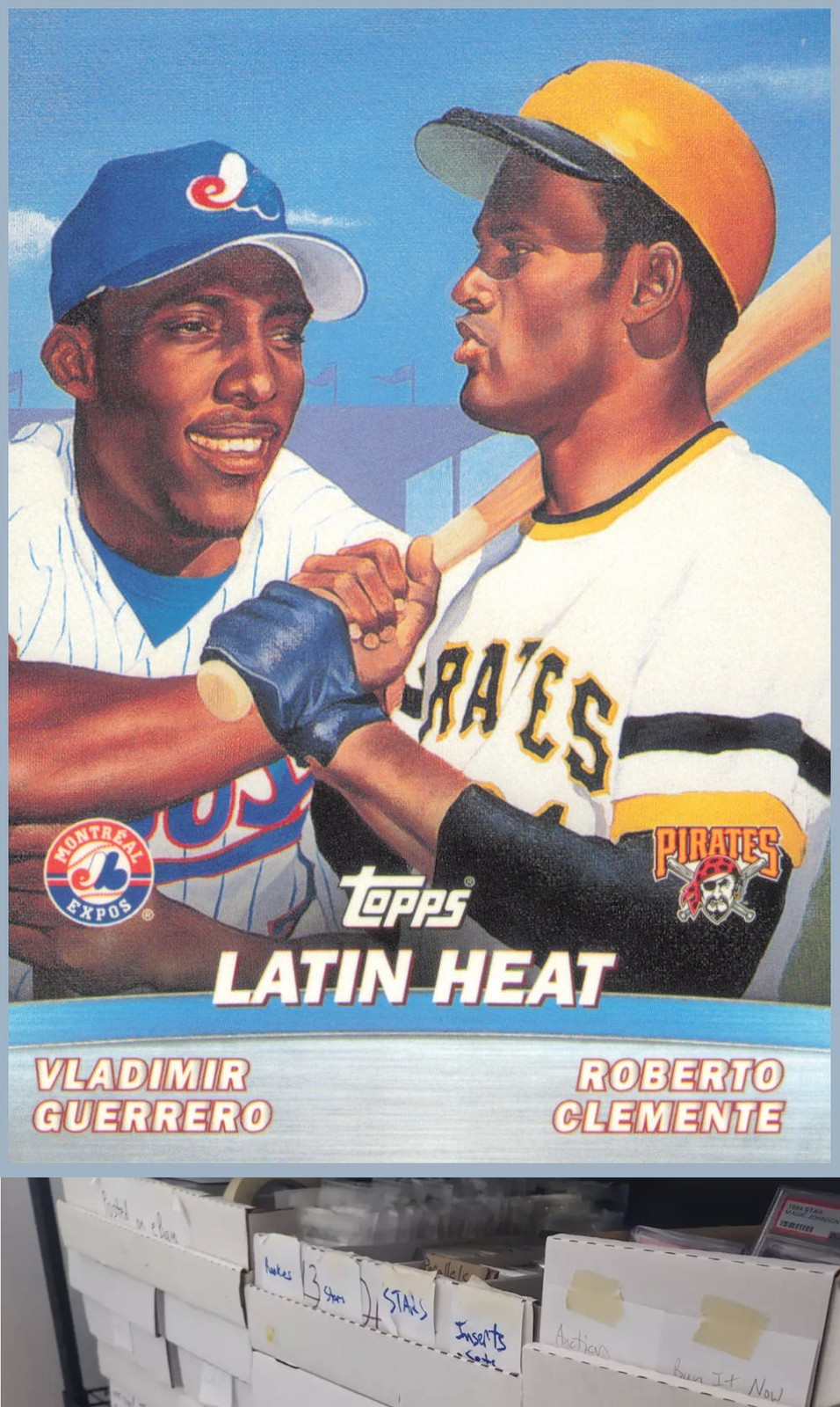 2001 Topps #TC8 Latin Heat (Vladimir Guerrero / Roberto Clemente) Combos – ML