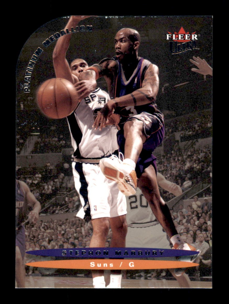 2003-04 Fleer Ultra #122 Stephon Marbury Platinum Medallion missing serial