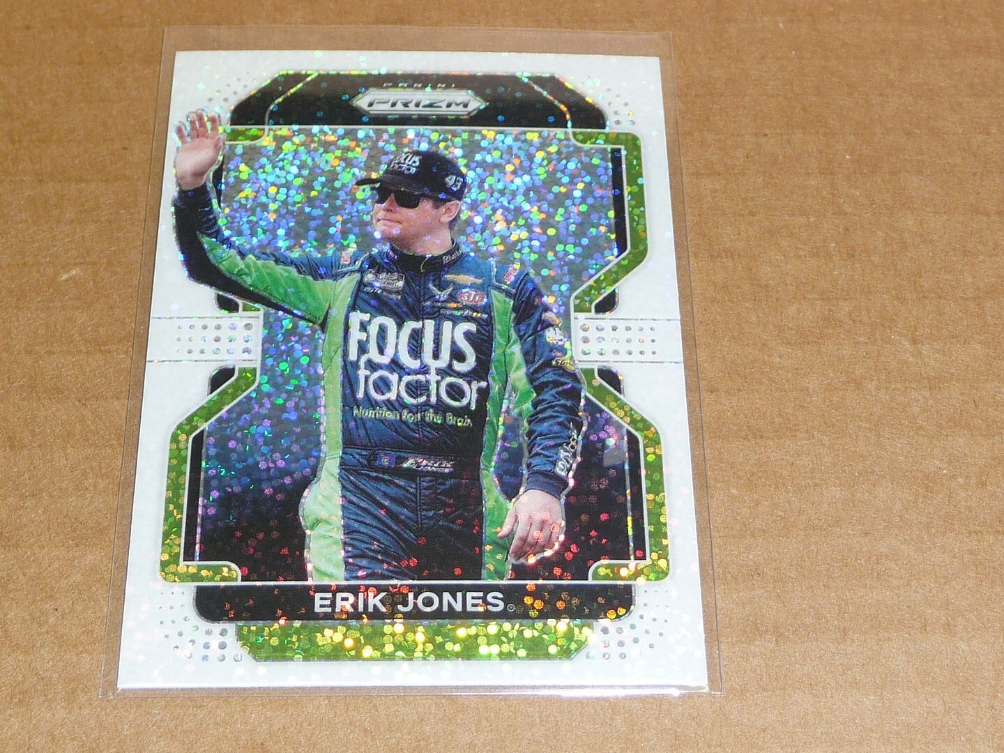 2022 Panini Prizm RACING WHITE SPARKLE ERIK JONES #12 O6100