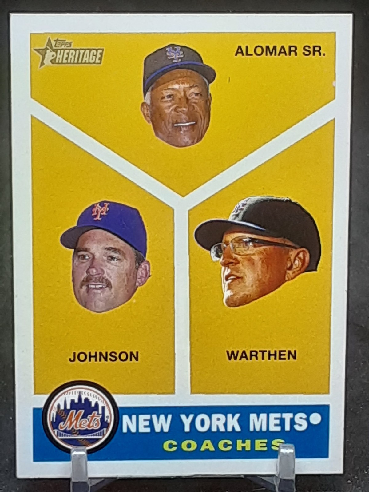 ALOMAR JR JOHNSON WARTHEN 2009 TOPPS HERITAGE COACHES SHORT PRINT QQ