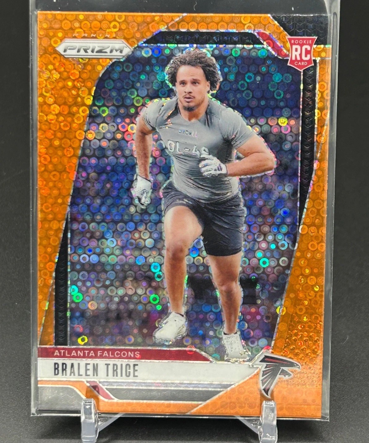 2024 Panini Prizm #312 Bralen Trice Orange Disco Prizm RC