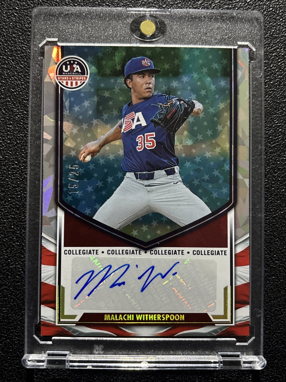 2025 Panini USA Baseball Malachi Witherspoon #NTS-MW 15/25 Autograph Prospect