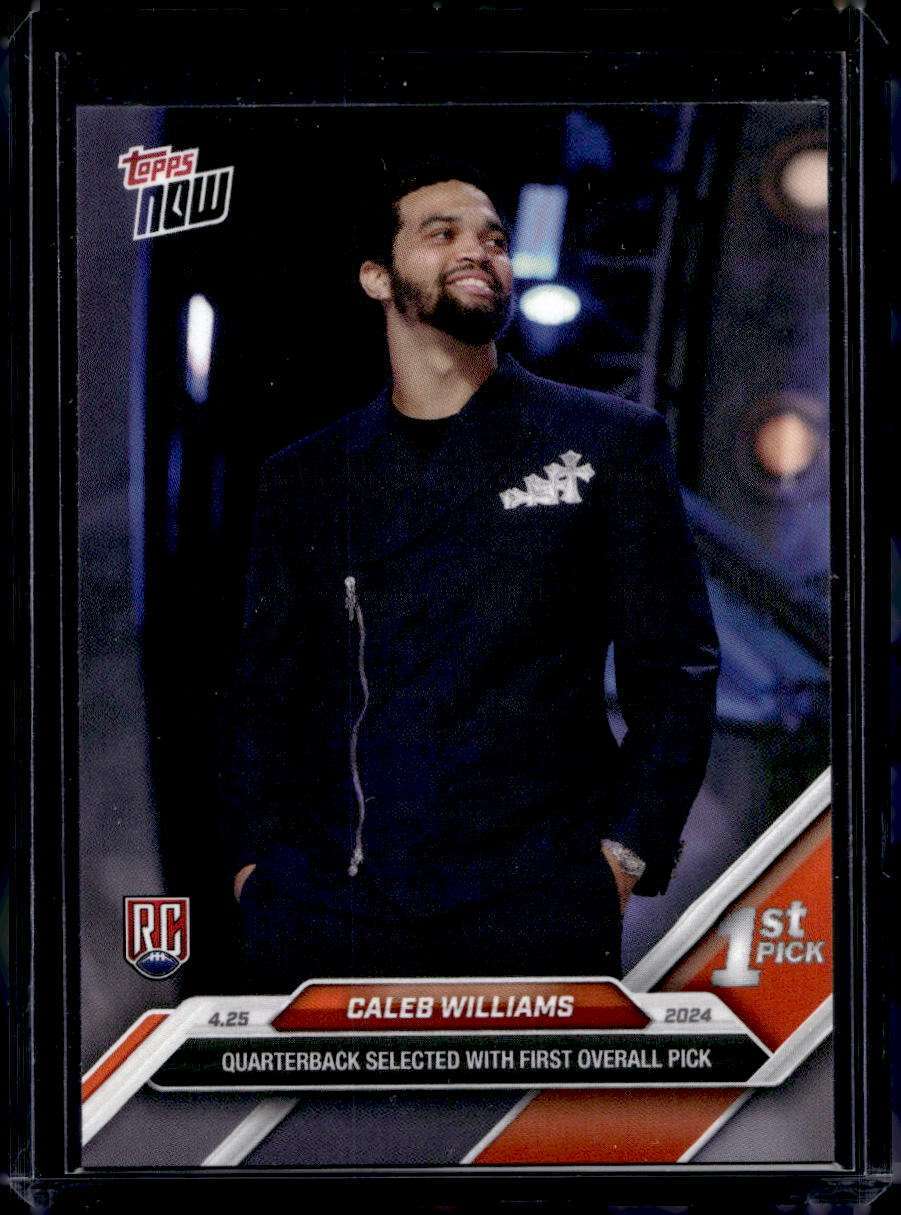 2024 Topps Now #D-1 Caleb Williams RC Rookie Base Card (Qty)