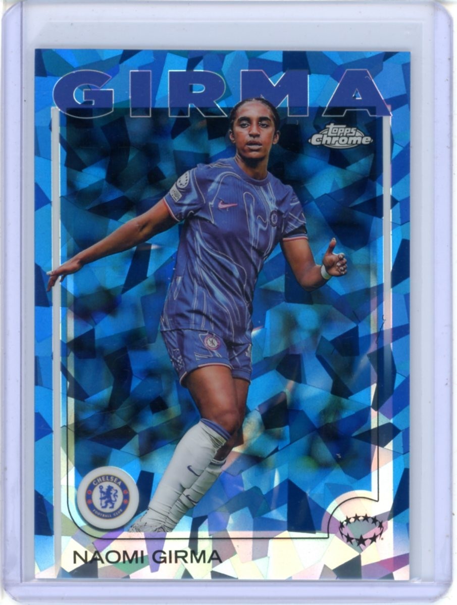 2024-25 TOPPS CHROME UEFA WOMEN’S CHAMPIONS LEAGUE SAPPHIRE NAOMI GIRMA #61