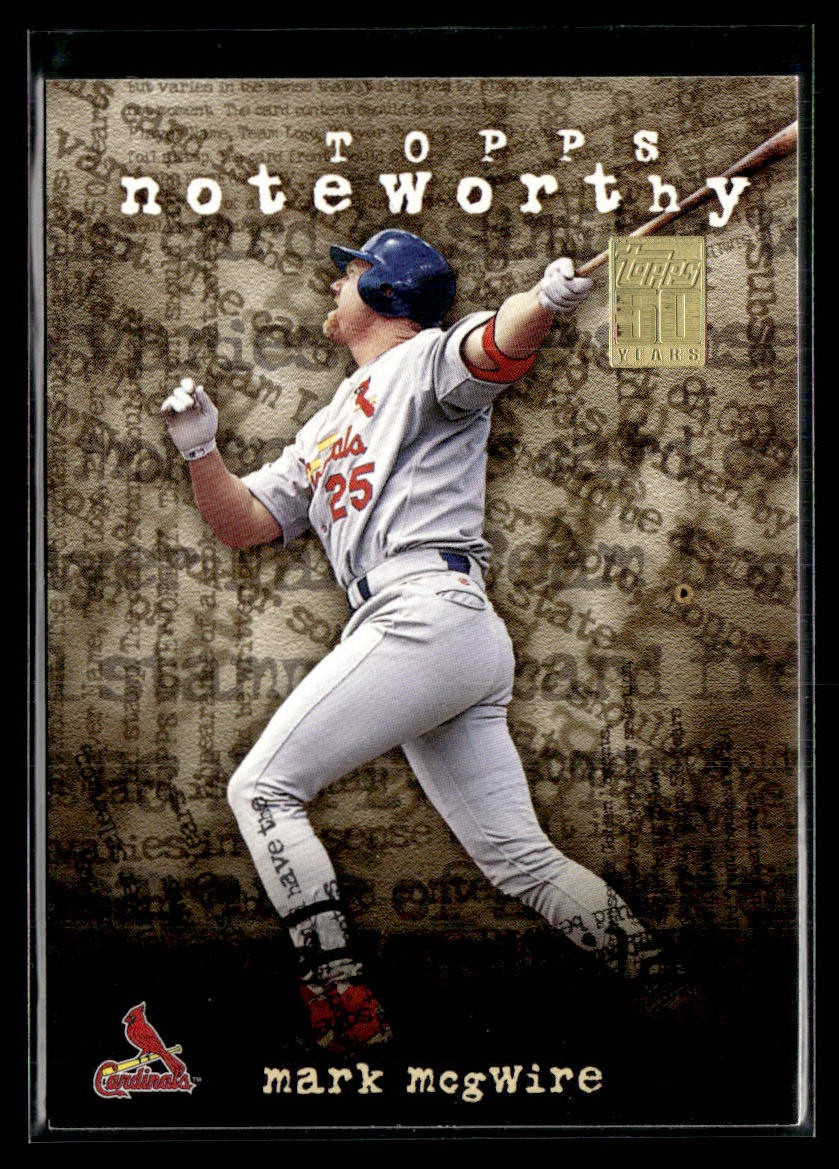 2001 Topps Noteworthy #TN1 Mark McGwire Cardinals Baseball Card 0702H