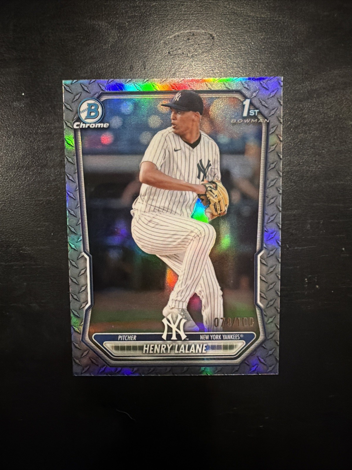 2026 Bowman Chrome Henry Lalane Steel Metal Refractor #/100 Yankees #BCP-104