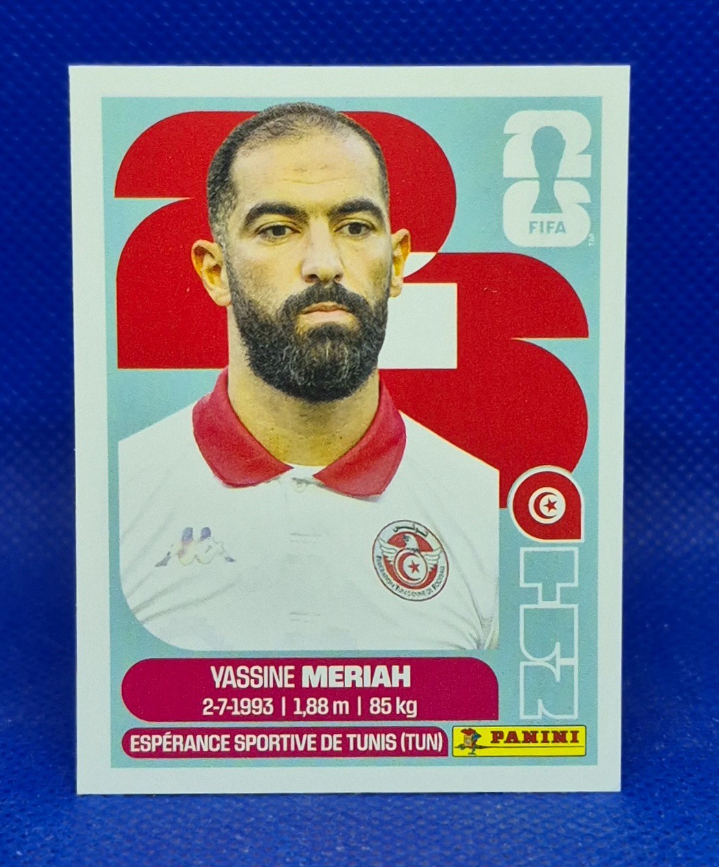 2026 Panini FIFA World Cup Sticker Yassine Meriah #TUN 6 – Tunisia