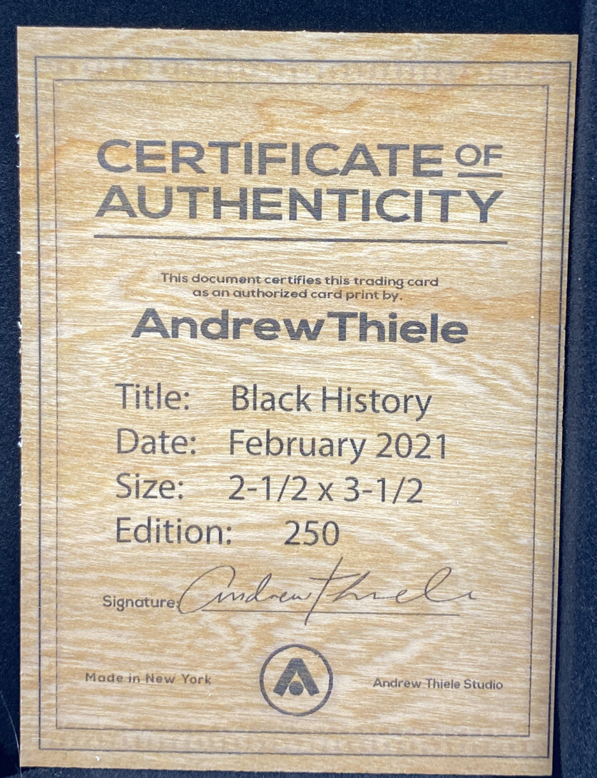 PROJECT 2020 BLACK HISTORY HERITAGE FOIL /25 AUTO ANDREW THIELE Jackie Robinson