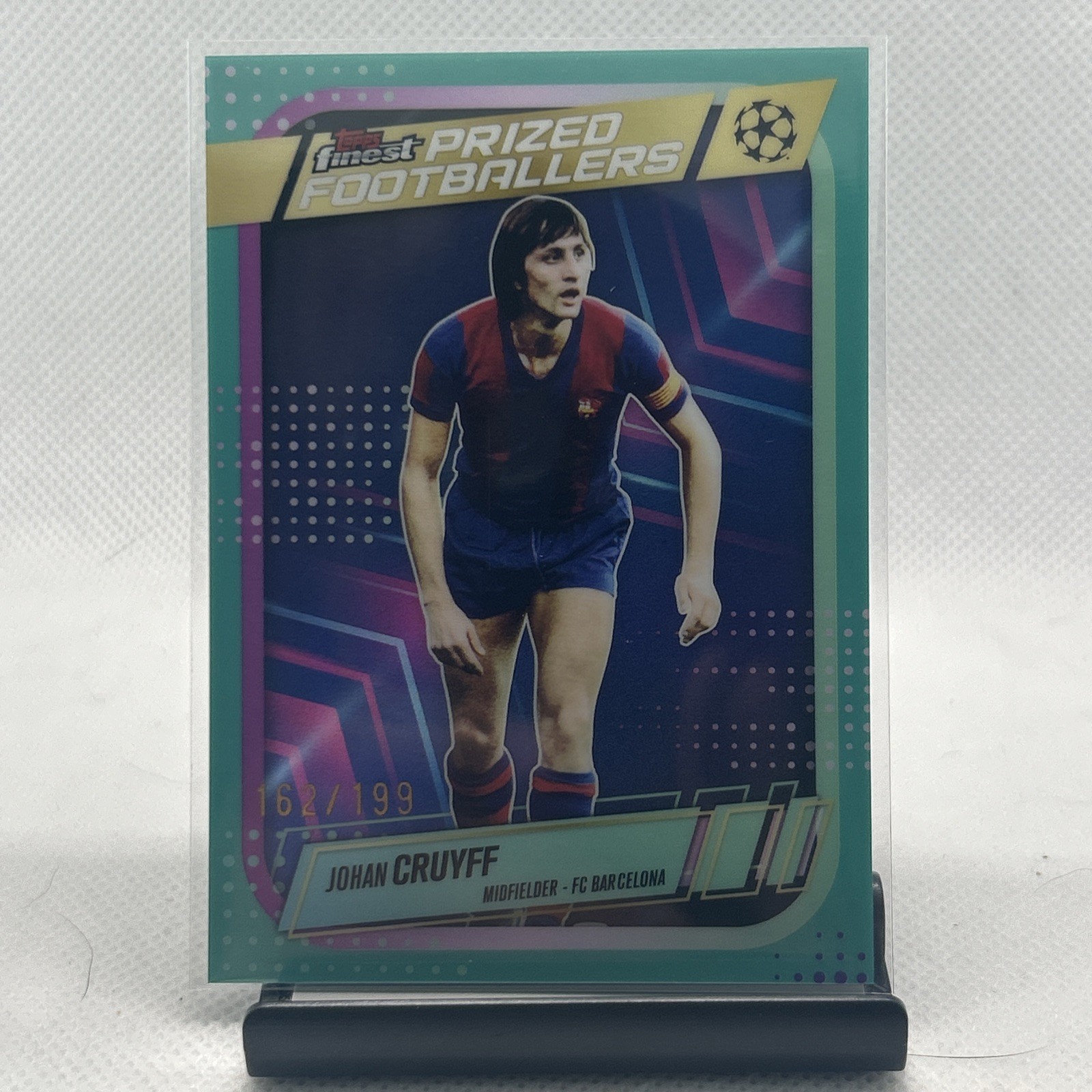 2025/26 Topps Finest Johan Cruyff Prized Footballers Aqua Refractor #/199