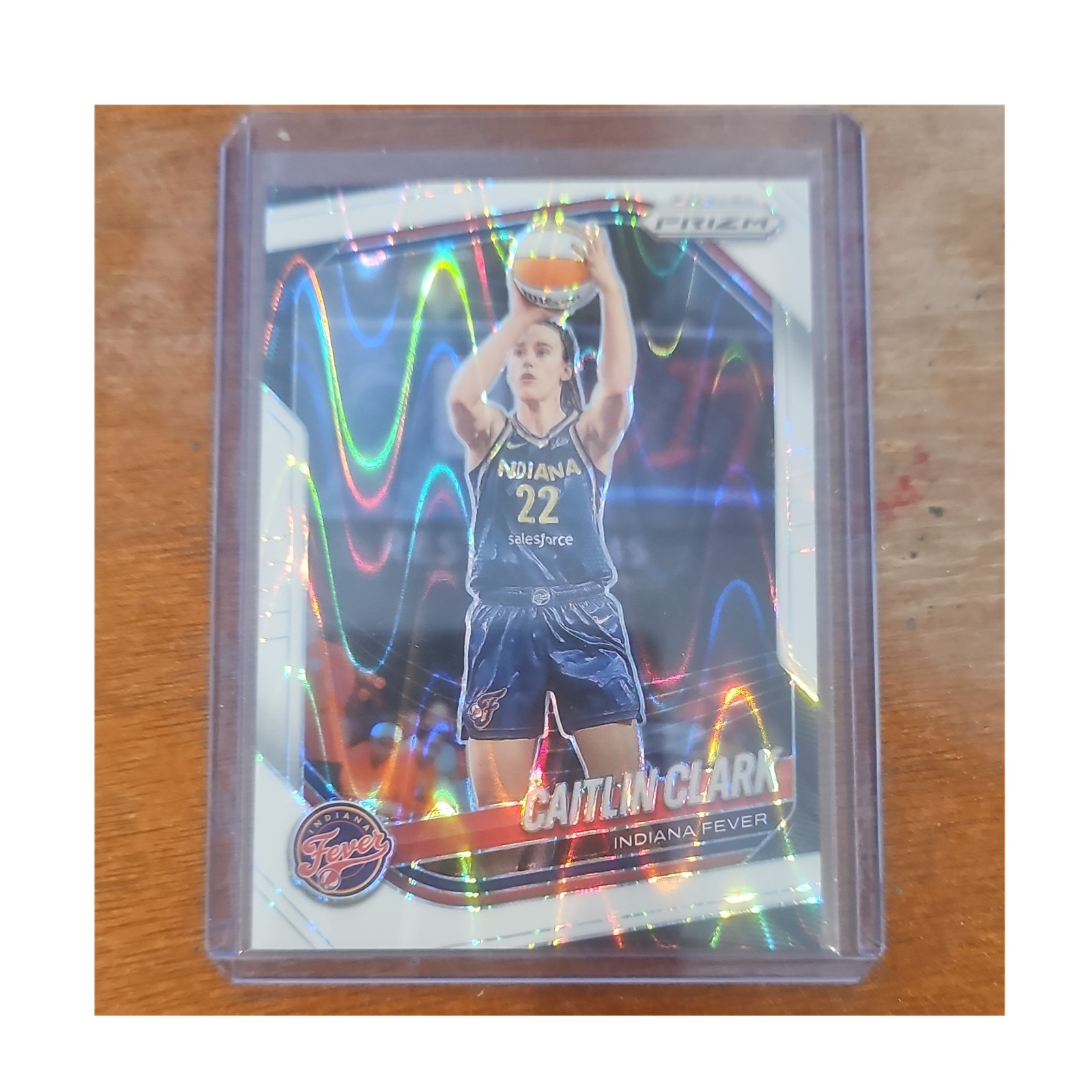 Prizm Caitlin Clark Indiana Fever #22 WNBA Basketball Card 2025 White Seismic