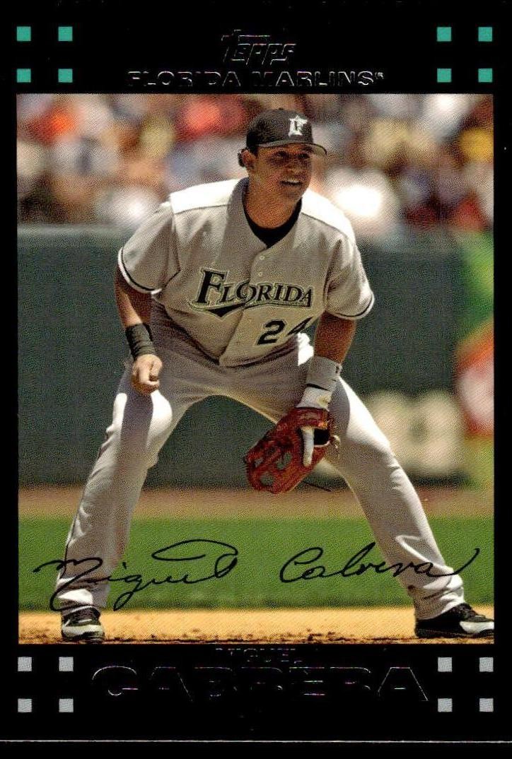 2007 Topps #50 Miguel Cabrera Card Florida Marlins