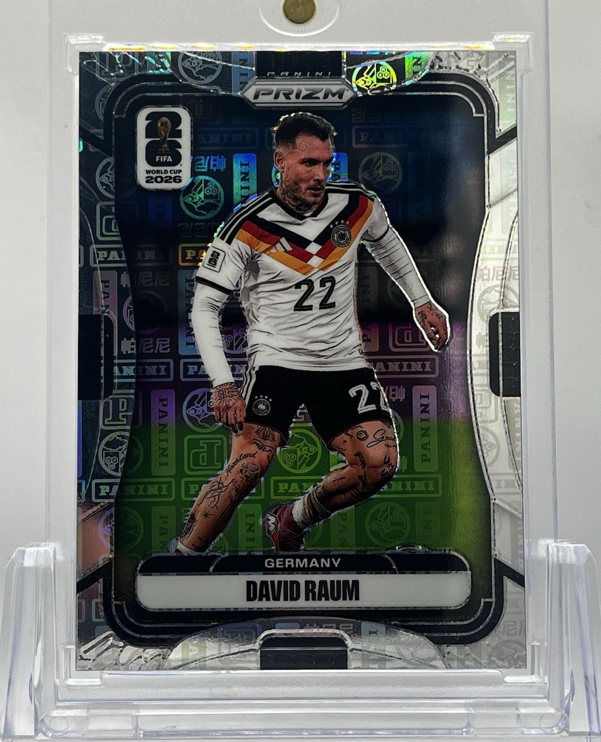 2026 Panini Prizm FIFA World Cup David Raum *Panini Logo Prizm* – Serial # 08/61