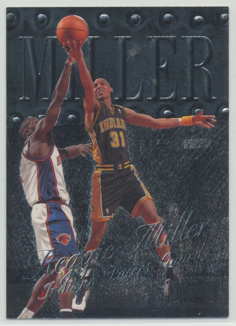 Reggie Miller 1998-99 Metal Universe Basketball Card #80 Indiana Pacers